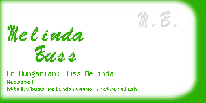 melinda buss business card